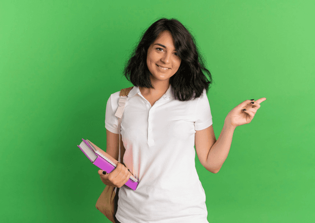 Female Student with laptop